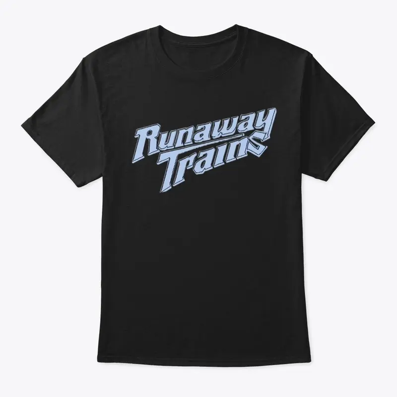 Runaway Trains Logo (blue on black)