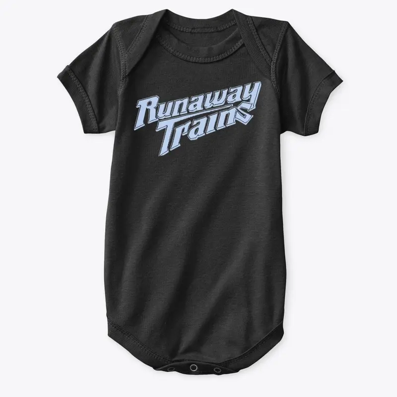 Runaway Trains Logo (blue on black)